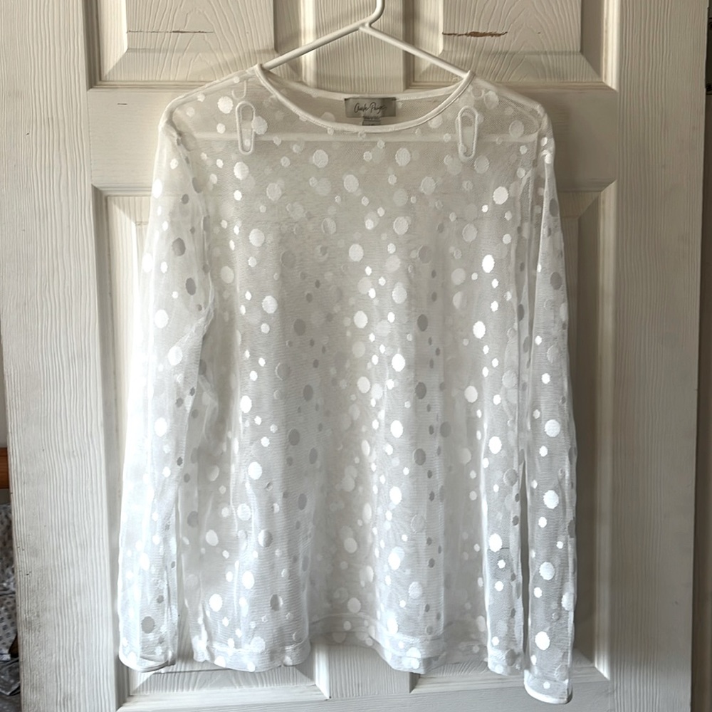 Sheer polkadot blouse